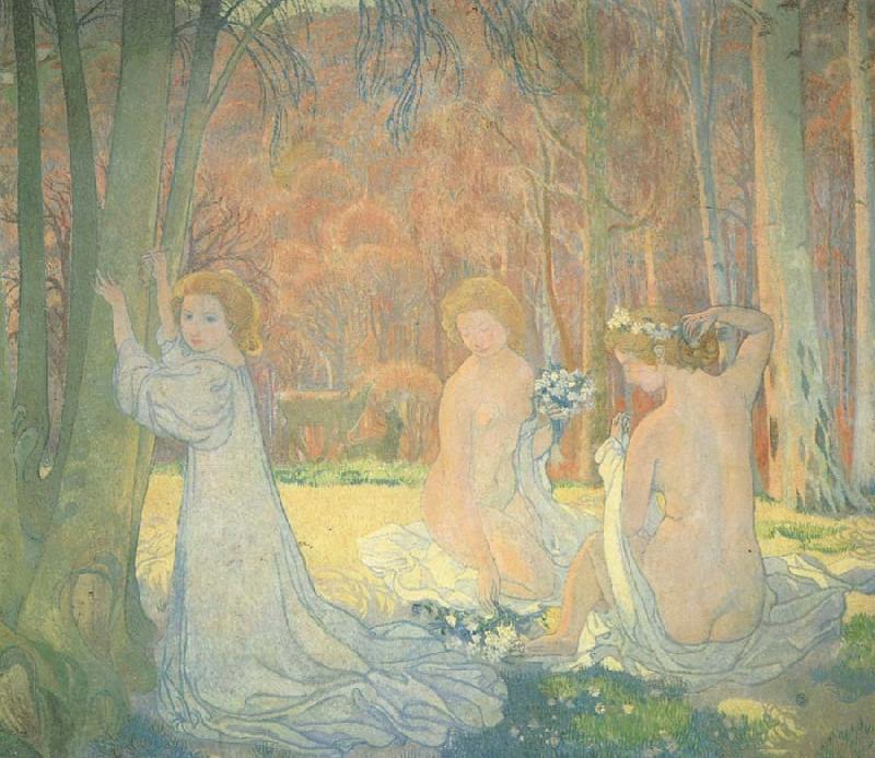 Maurice Denis Spring Landscape with Figures China oil painting art